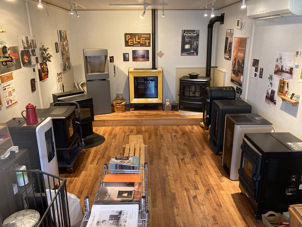 富山　サンコー　ペレットストーブ　展示場　ショールーム　リニューアル　実演　燃焼可能　プロショップ　メンテナンス　アイテム